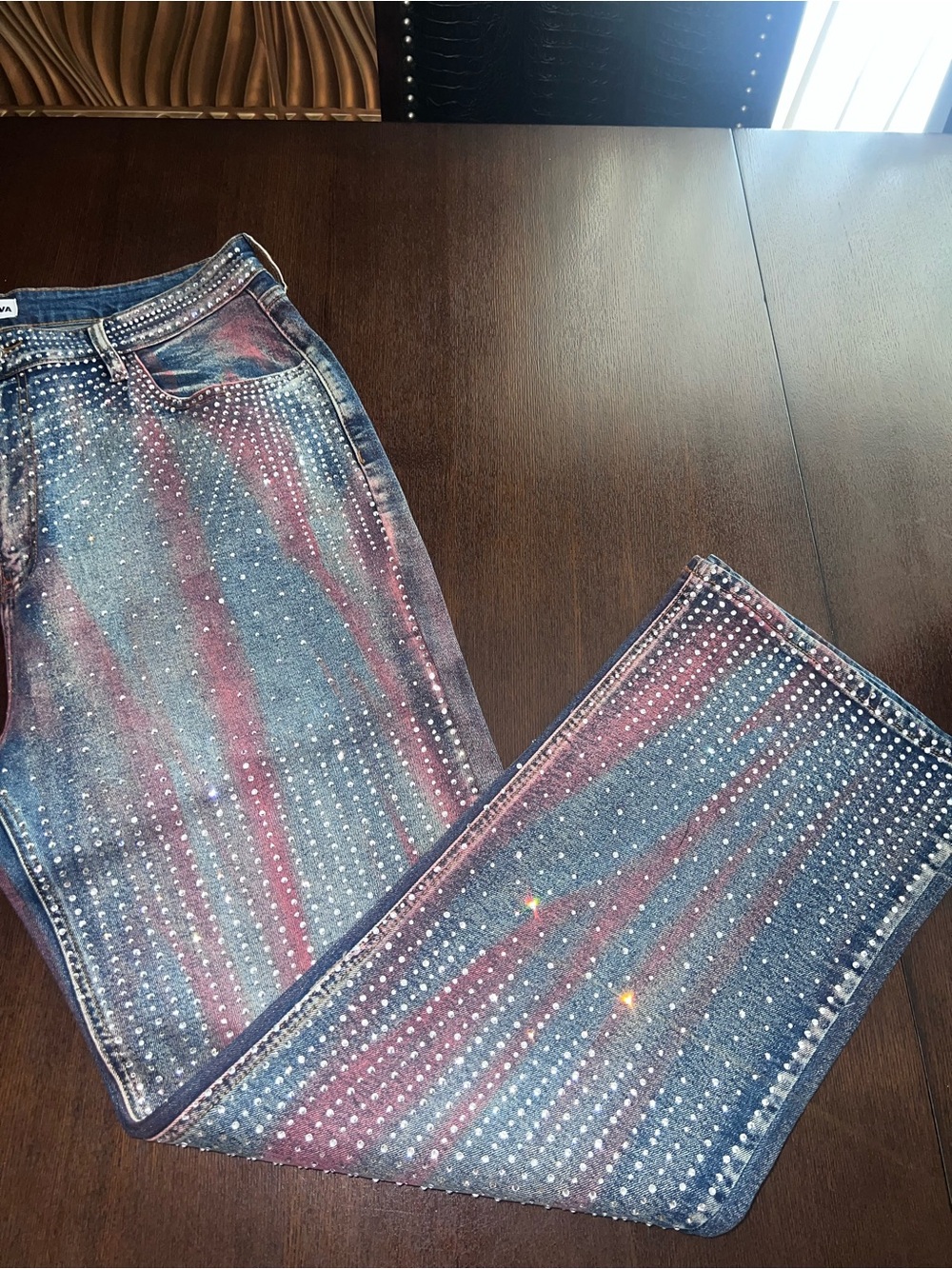 Fashion Nova Daydreaming Embellished Jeans NWT Plus 16 ๐ฅ๐ฅ๐ฅ - Picture 6 of 7